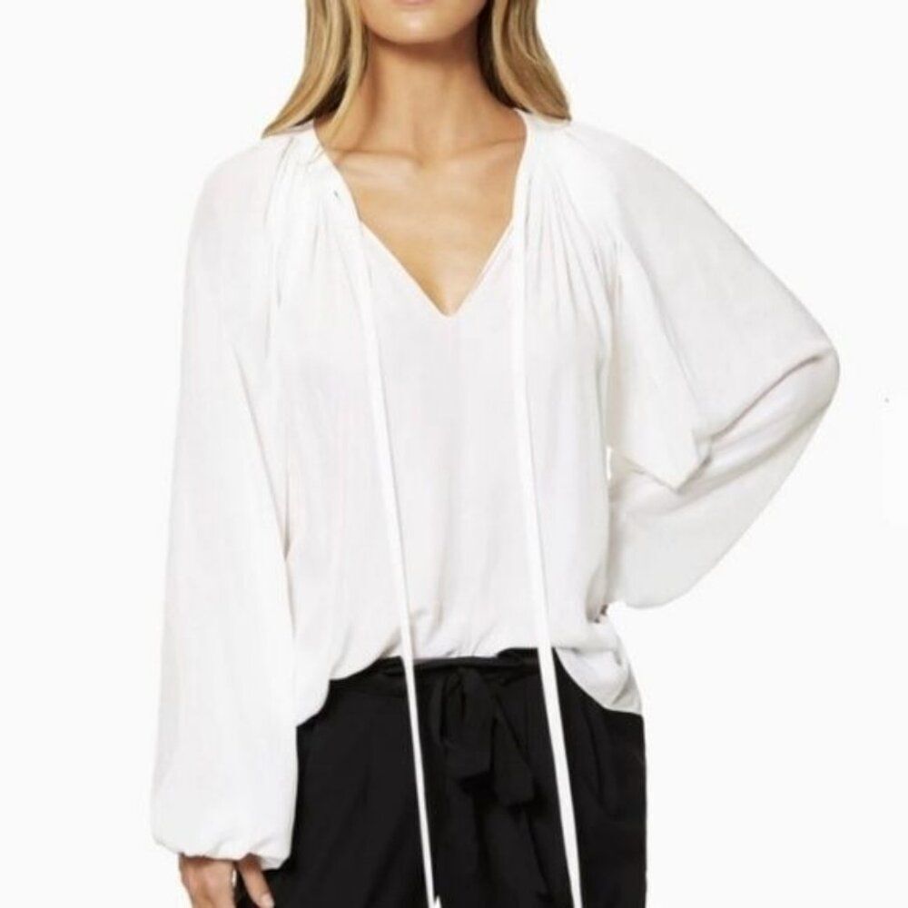 Ramy Brooke Parid Long sleeve Blouse in White